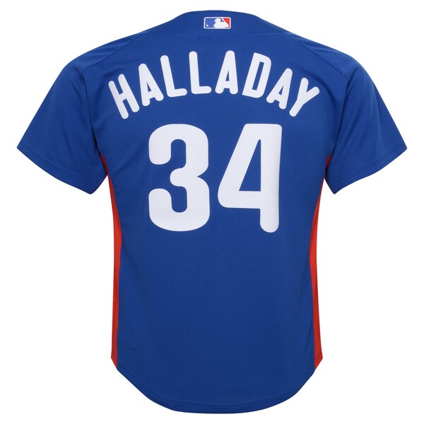 Roy Halladay Philadelphia Phillies Youth Cooperstown Collection Mesh Batting Practice Jersey - Royal