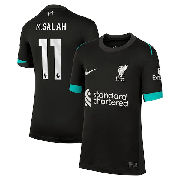 Mohamed Salah Liverpool Nike Youth 2024/25 Away Replica Jersey - Forest Green