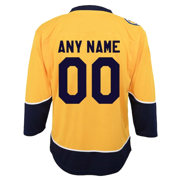 Nashville Predators Preschool Home Replica Custom Jersey - Yellow