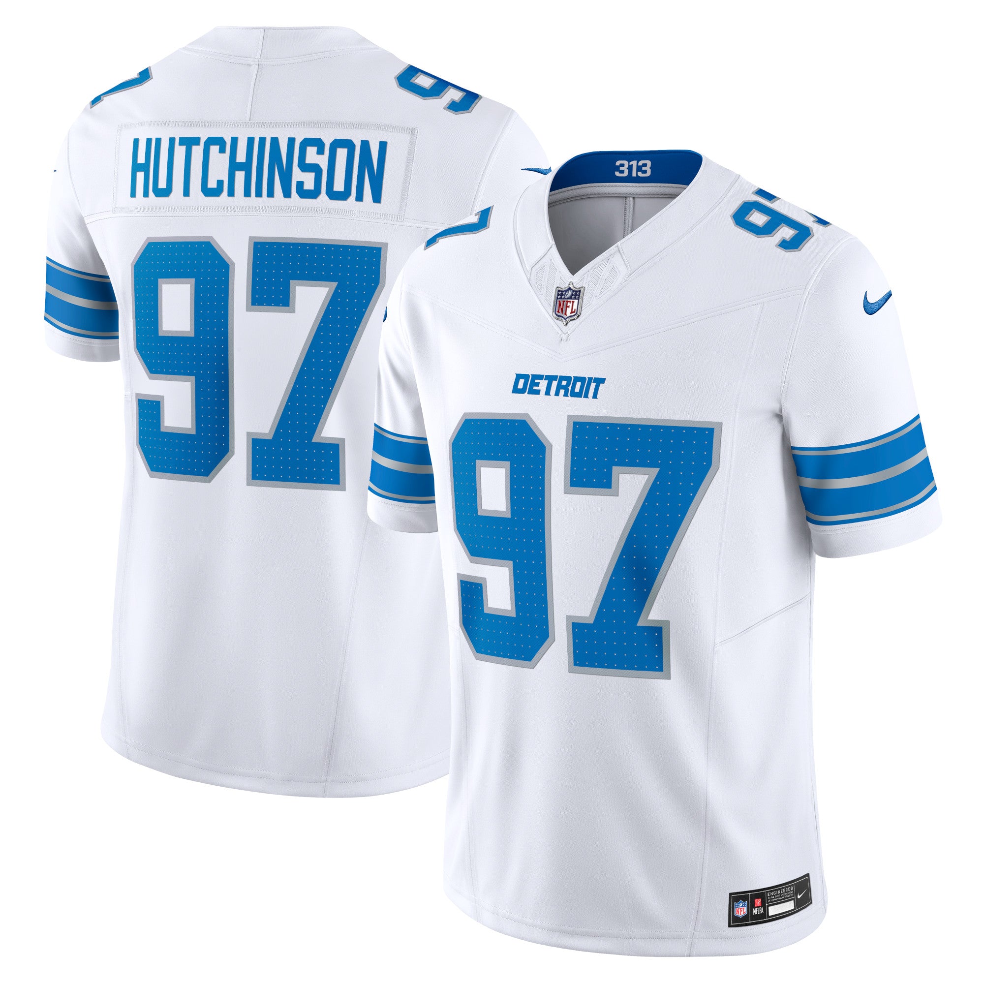 Aidan Hutchinson Detroit Lions Nike Vapor F.U.S.E. Limited Jersey - Blue