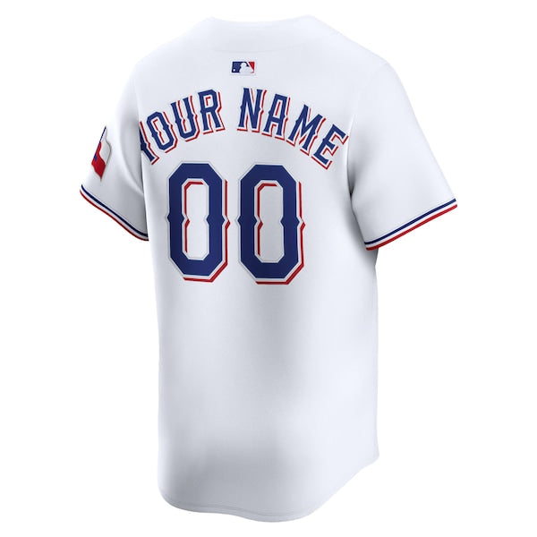 Texas Rangers Nike Home Limited Custom Jersey - White