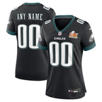 Philadelphia Eagles Nike Women's Super Bowl LIX Custom Alternate Game Jersey - Black