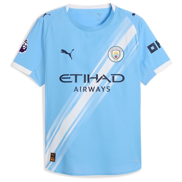 Erling Haaland Manchester City Puma 2025/26 Home Authentic Player Jersey - Sky Blue/Green