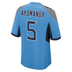 Elic Ayomanor Tennessee Titans Nike Team Game Jersey -  Light Blue