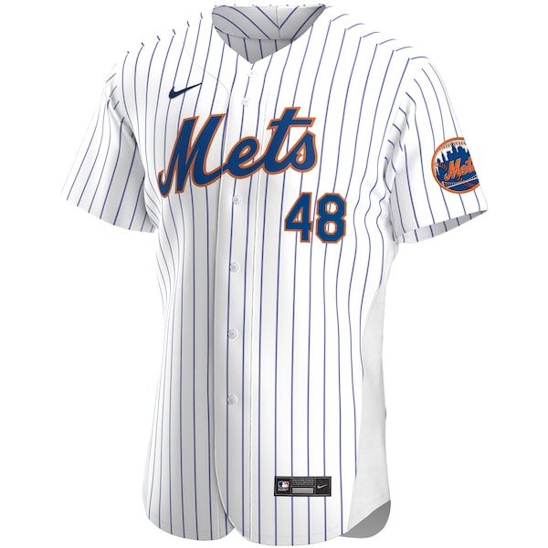 Jacob deGrom New York Mets Nike Home Authentic Player Jersey - White/Royal