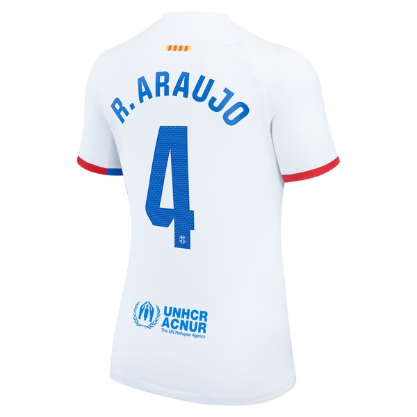 Ronald Araujo Barcelona Nike Women's 2023/24 Away Replica Jersey - White