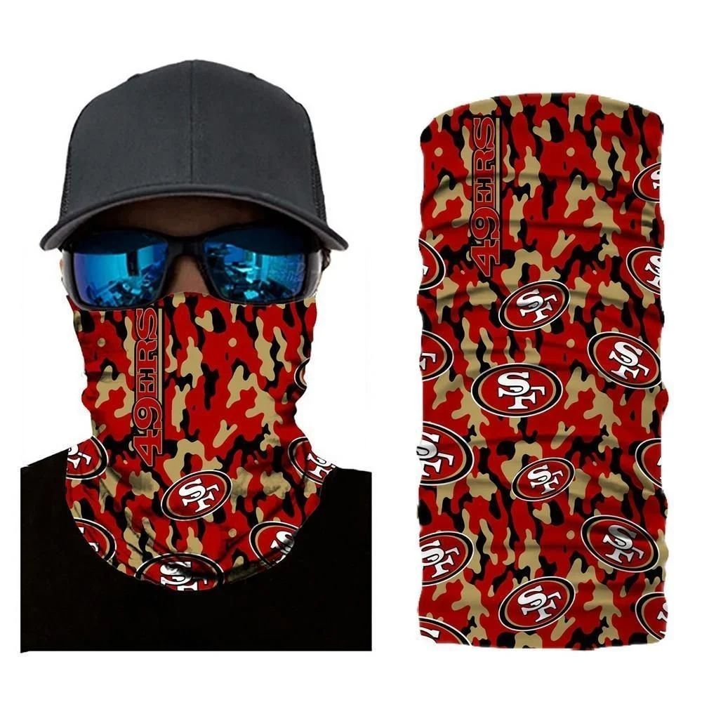 CAMO SAN FRANCISCO 49ERS FACE MASK BANDANAS