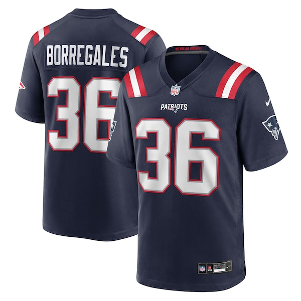 Andres Borregales New England Patriots Nike Team Game Jersey -  Navy