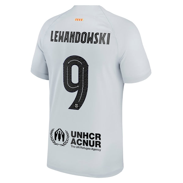 Robert Lewandowski Barcelona Nike 2022/23 Third Breathe Stadium Replica Player Jersey - Gray