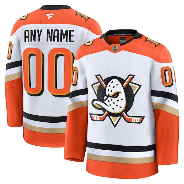 Anaheim Ducks  Away Premium Custom Jersey - White