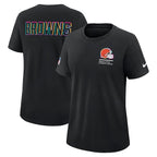 Cleveland Browns Nike Women's 2025 NFL Crucial Catch Tri-Blend Dri-FIT T-Shirt - Black