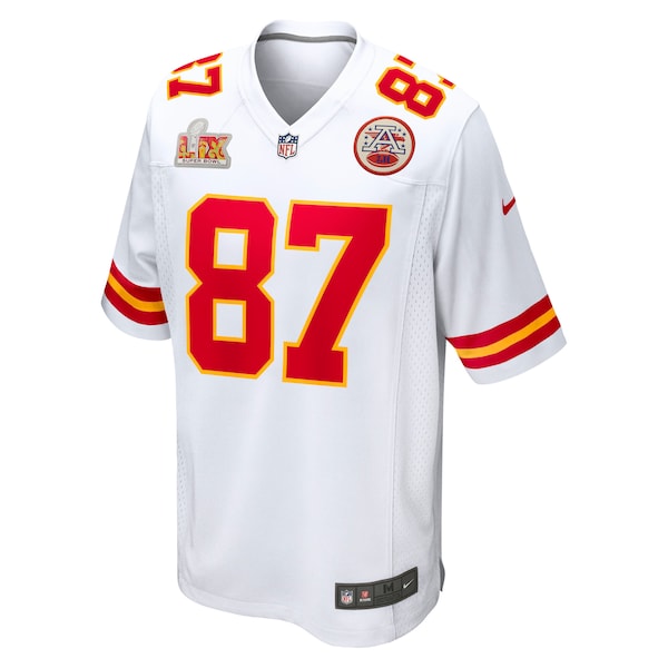 Travis Kelce Kansas City Chiefs Nike Super Bowl LIX Game Jersey - White/Red