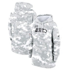 Seattle Seahawks Nike Women's 2024 Salute To Service Club Fleece Pullover Hoodie - Arctic Camo