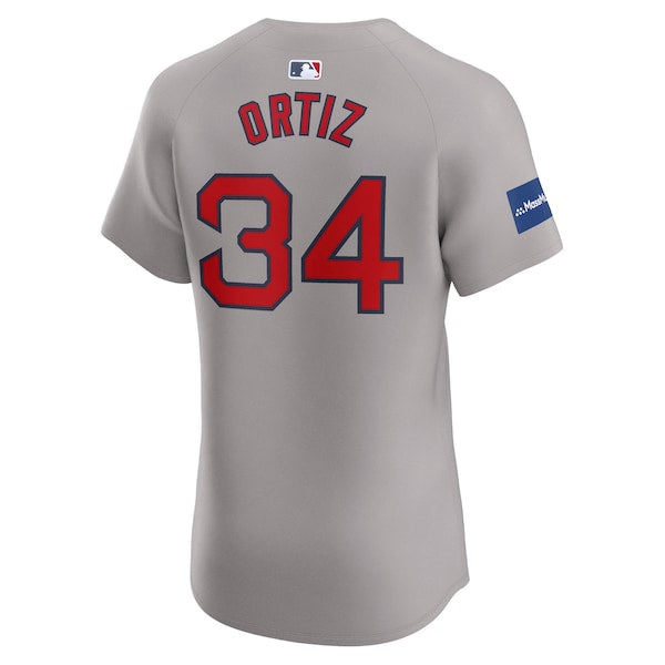 David Ortiz Boston Red Sox Nike Road Elite Player Jersey - Gray