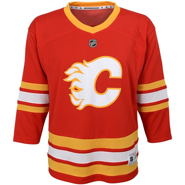 Calgary Flames Preschool Team Home Replica Custom Jersey - Red