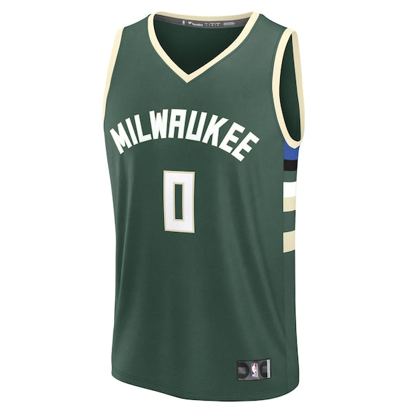 Damian Lillard Milwaukee Bucks  Fast Break Replica Player Jersey - Icon Edition - Hunter Green