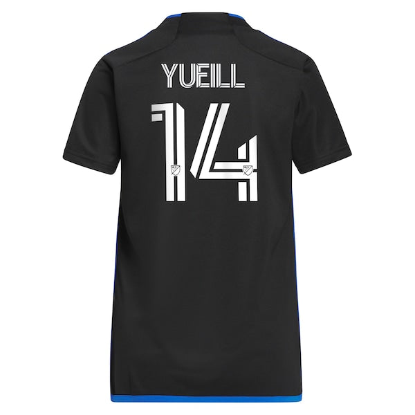 Jackson Yueill San Jose Earthquakes adidas Women's 2024 Active Fault Replica Player Jersey - Blue