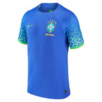 Brazil National Team Nike 2022/23 Away Breathe Stadium Replica Blank Jersey - Blue