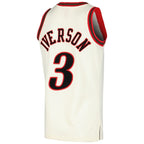 Allen Iverson Philadelphia 76ers Chainstitch Swingman Jersey - Cream