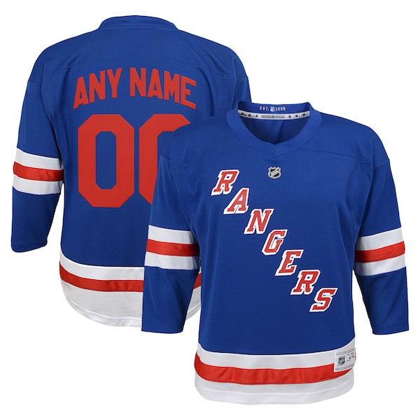 New York Rangers Youth Replica Custom Jersey - Blue