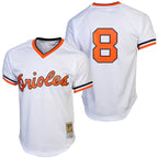 Cal Ripken Jr. Baltimore Orioles 1985 Authentic Cooperstown Collection Mesh Batting Practice Jersey - White