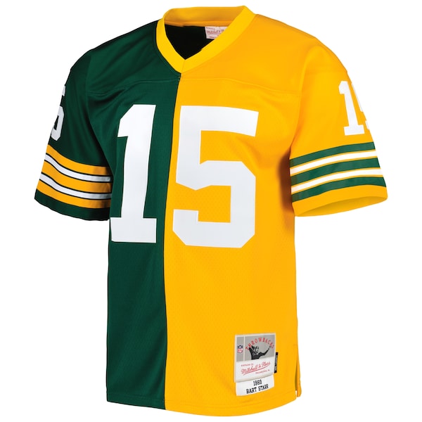 Bart Starr Green Bay Packers 1969 Split Legacy Replica Jersey - Green/Gold