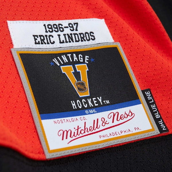 Eric Lindros Philadelphia Flyers Captain Patch 1996/97 Blue Line Player Jersey - Orange