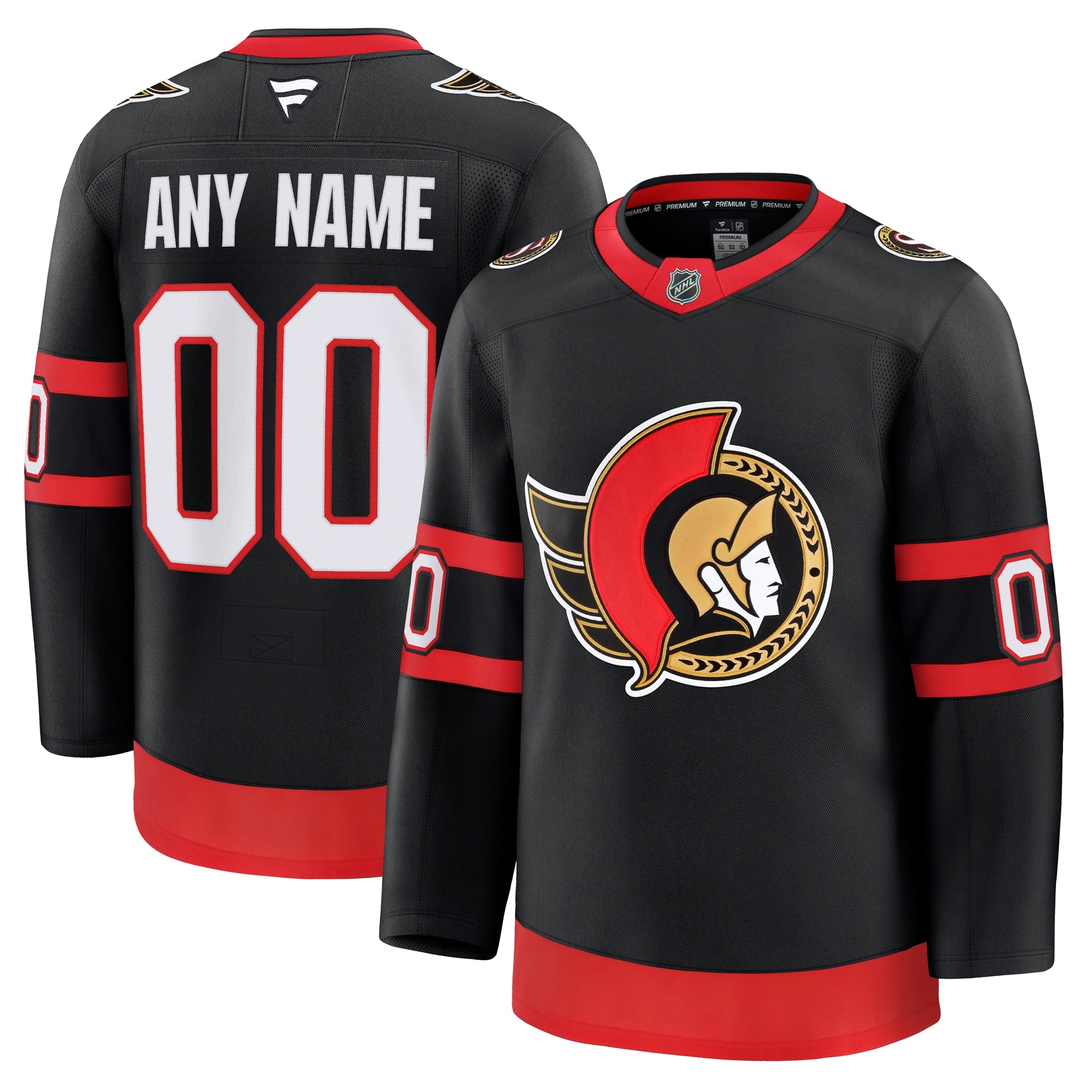 Ottawa Senators  Away Premium Custom Jersey - White/Black