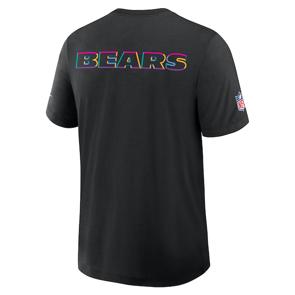 Chicago Bears Nike Tall 2025 NFL Crucial Catch Tri-Blend Dri-FIT T-Shirt - Black