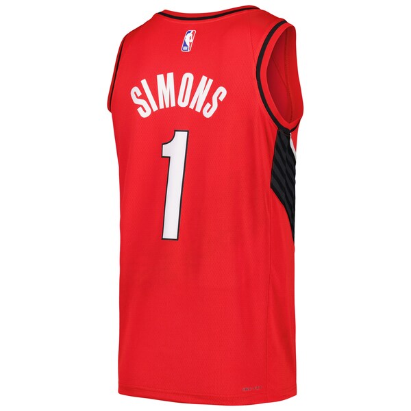 Anfernee Simons Portland Trail Blazers Jordan Brand Swingman Player Jersey - Statement Edition - Red/Black