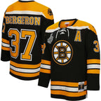 Patrice Bergeron Boston Bruins Big & Tall 2010 Alternate Captain Patch Blue Line Player Jersey - Black