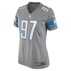 Aidan Hutchinson Detroit Lions Nike Women's Game Jersey - Silver/Blue
