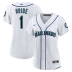 Seattle Mariners Nike Women's #1 Bride Home Replica Jersey - White