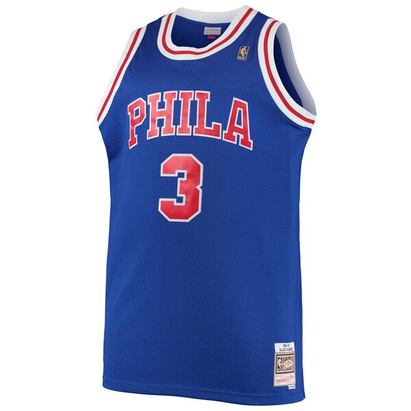 Allen Iverson Philadelphia 76ers 1996/97 Big & Tall Hardwood Classics Swingman Jersey - Royal/Black/Red/White