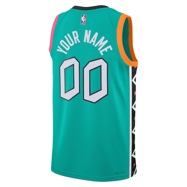 San Antonio Spurs Nike Unisex 2022/23 2022/23 Swingman Custom Jersey - City Edition - Turquoise
