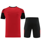 Puma Short Sleeve Training Jersey Set-PD02- Red/Black