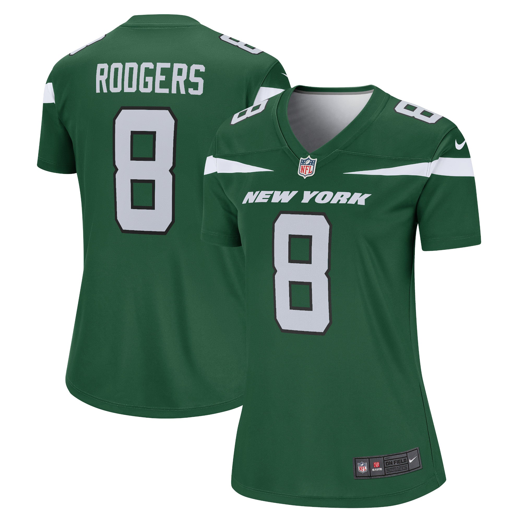 Aaron Rodgers New York Jets Nike Women's Alternate Legend Player Jersey - Spotlight White/Green