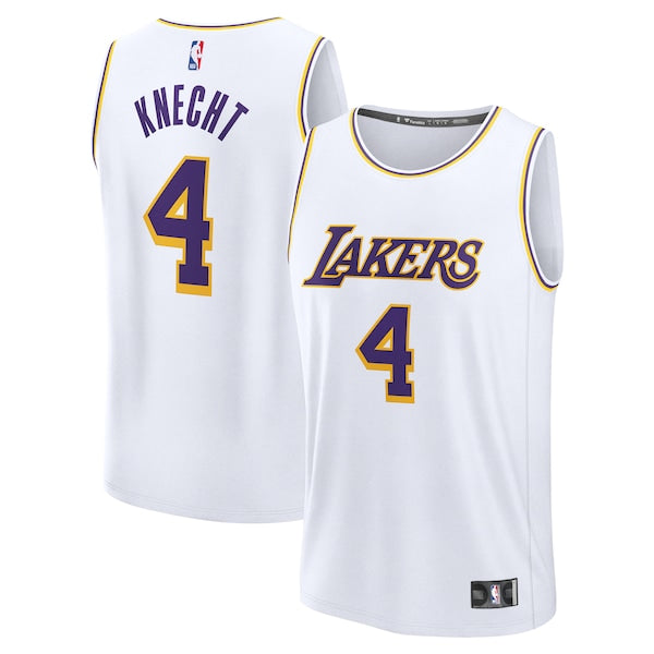 Dalton Knecht Los Angeles Lakers  Fast Break Replica Player Jersey - Association Edition - White