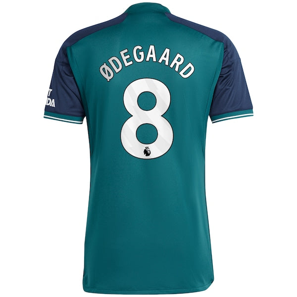 Martin Odegaard Arsenal adidas 2023/24 Third Replica Player Jersey - Green/Yellow