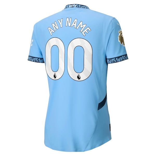 Manchester City Puma 2024/25 Home Authentic Custom Jersey - Light Blue