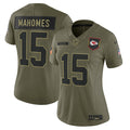 Patrick Mahomes Kansas City Chiefs Nike Women's 2025 Salute to Service Limited Jersey - Olive