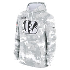 Cincinnati Bengals Nike 2024 Salute to Service Club Fleece Pullover Hoodie - Arctic Camo