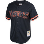 Will Clark San Francisco Giants Cooperstown Collection Mesh Batting Practice Button-Up Jersey - Black