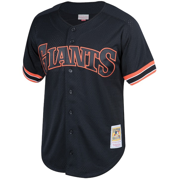 Will Clark San Francisco Giants Cooperstown Collection Mesh Batting Practice Button-Up Jersey - Black