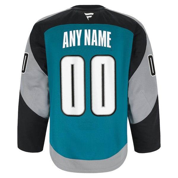 San Jose Sharks  Alternate Authentic Pro Custom Jersey - Teal