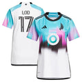 Robin Lod Minnesota United FC adidas Women's 2024 The Northern Lights Kit Replica Jersey - White