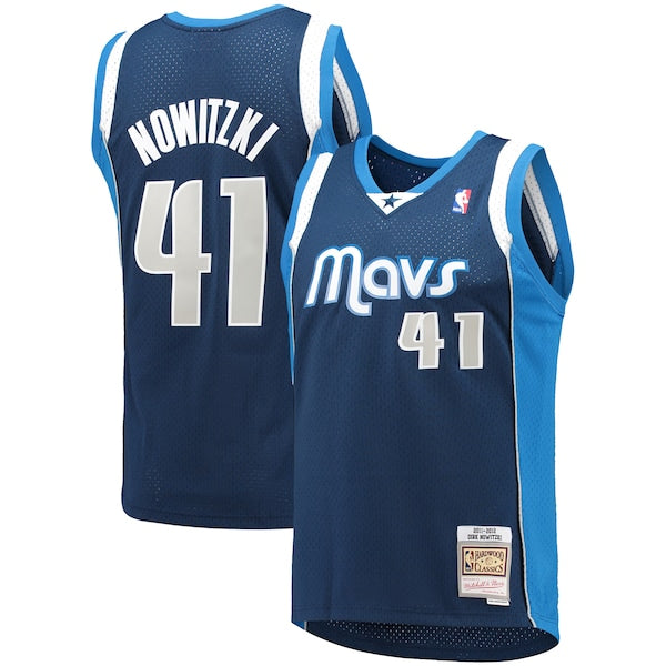 Dirk Nowitzki Dallas Mavericks 2011/12 Hardwood Classics Swingman Jersey - Navy