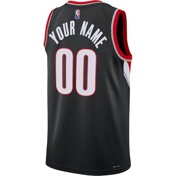 Portland Trail Blazers Nike 2021/22 Diamond Swingman Custom Jersey - Icon Edition - Black