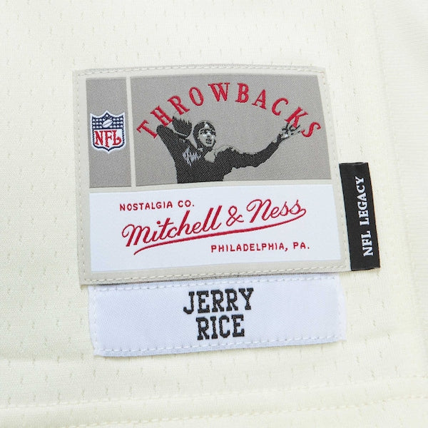 Jerry Rice San Francisco 49ers Chainstitch Legacy Jersey - Cream