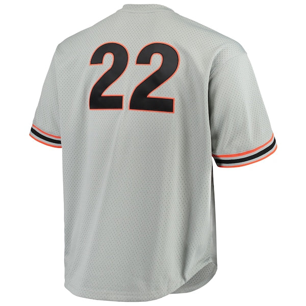 Will Clark San Francisco Giants Big & Tall Cooperstown Collection Mesh Batting Practice Jersey - Gray